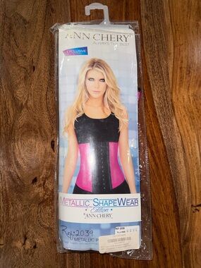 Ann Chery Metallic Pink and Black Waist Trainer Shapewear